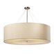 Textile 8 Light 48 inch Brushed Nickel Drum Pendant Ceiling Light, Classic Family, EVOLV