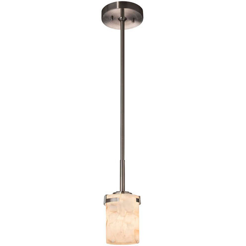 Alabaster Rocks LED 4.5 inch Brushed Nickel Pendant Ceiling Light in 700 Lm LED