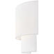Textile Collection 1 Light 14 inch White ADA Wall Sconce Wall Light in 4" D x 14" W x 10" H, EVOLV
