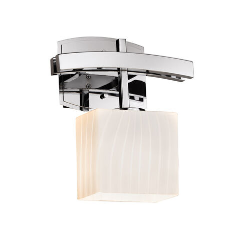 Fusion 1 Light 9 inch Polished Chrome ADA Wall Sconce Wall Light in Rectangle, Incandescent, Ribbon Fusion