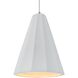 Radiance Collection - Fluted Single Drop Pendant in Dark Bronze, Replaceable Bulb, Bisque, White, Form+Finish+Function