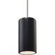 Radiance Collection LED 7 inch Carbon Matte Black with Dark Bronze Pendant Ceiling Light