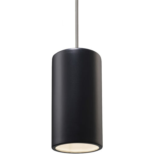 Radiance Collection LED 7 inch Carbon Matte Black with Dark Bronze Pendant Ceiling Light