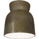 Radiance Collection - Hourglass 1 Light 7.5 inch Tierra Red Slate Flush-Mount Ceiling Light in Dedicated LED, Form+Finish+Function