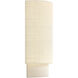 Textile Collection - Classic Family 1 Light 6.25 inch ADA Wall Sconce Wall Light in Cream, 4" D x 6.25" W x 13" H, EVOLV