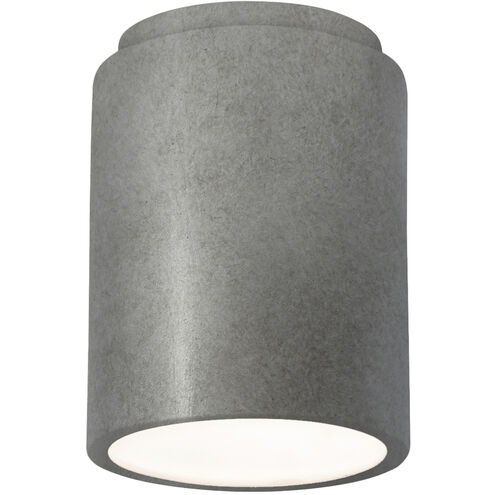 Radiance Cylinder LED 6.5 inch Antique Silver Flush-Mount Ceiling Light