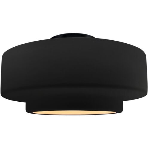 Radiance LED 16.5 inch Carbon Matte Black and Matte Black Semi Flush Ceiling Light