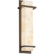 Alabaster Rocks Wall Sconce Wall Light in Dark Bronze