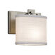 Textile Wall Sconce Wall Light in 700 Lm LED, Brushed Nickel, White, Oval, Era