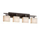 Porcelina 4 Light 36 inch Dark Bronze Vanity Light Wall Light in Waves, Incandescent