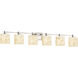 Lumenaria 6 Light 51.5 inch Brushed Nickel Vanity Light Wall Light in Oval, Incandescent