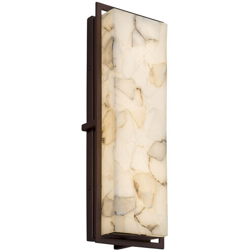 Alabaster Rocks 18 inch Dark Bronze Outdoor Wall Sconce