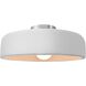 Radiance Collection - Spire 1 Light 13 inch Gloss White and Brushed Nickel Semi-Flush Ceiling Light in Replaceable Bulb, 13W x 6H, Form+Finish+Function