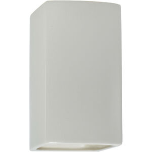 Ambiance Rectangle LED 14 inch Matte White Outdoor Wall Sconce in 1000 Lm LED, Large