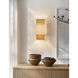 Textile Collection - Narberth Family 2 Light 8 inch Brushed Brass and Cream Linen ADA Wall Sconce Wall Light, EVOLV