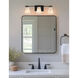 Alabaster Rocks LED 26 inch Matte Black Vanity Light Wall Light in 2100 Lm LED, Round Flared
