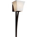 Limoges Collection 1 Light 6 inch Dark Bronze Wall Sconce Wall Light in Waterfall, Square Flared, Incandescent
