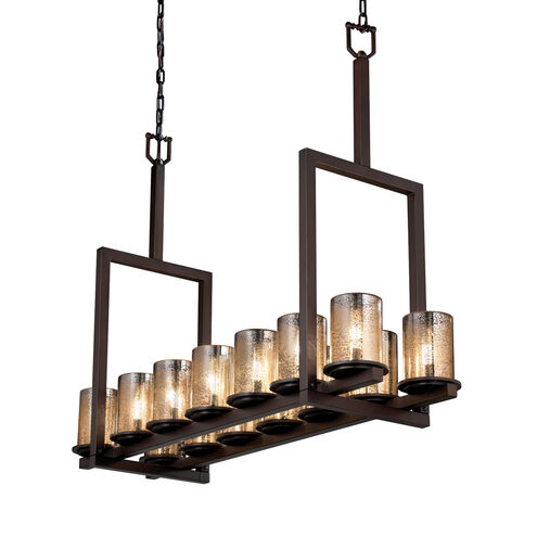 Fusion 14 Light 13 inch Matte Black Chandelier Ceiling Light in Incandescent, Frosted Crackle Fusion