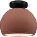 Radiance LED 7 inch Canyon Clay and Matte Black Semi Flush Ceiling Light