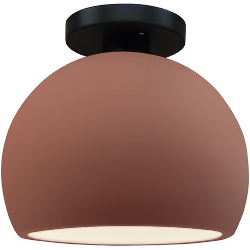 Radiance LED 7 inch Canyon Clay and Matte Black Semi Flush Ceiling Light
