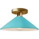 Radiance LED 11.75 inch Reflecting Pool and Polished Brass Semi Flush Ceiling Light