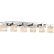 Alabaster Rocks LED 56 inch Brushed Nickel Bath Bar Wall Light in 4200 Lm LED, Oval, Aero