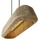 Eco LED 54 inch Matte Black Linear Pendant Ceiling Light in Natural