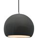 Radiance 1 Light 12.25 inch Gloss Grey and Brushed Nickel Pendant Ceiling Light