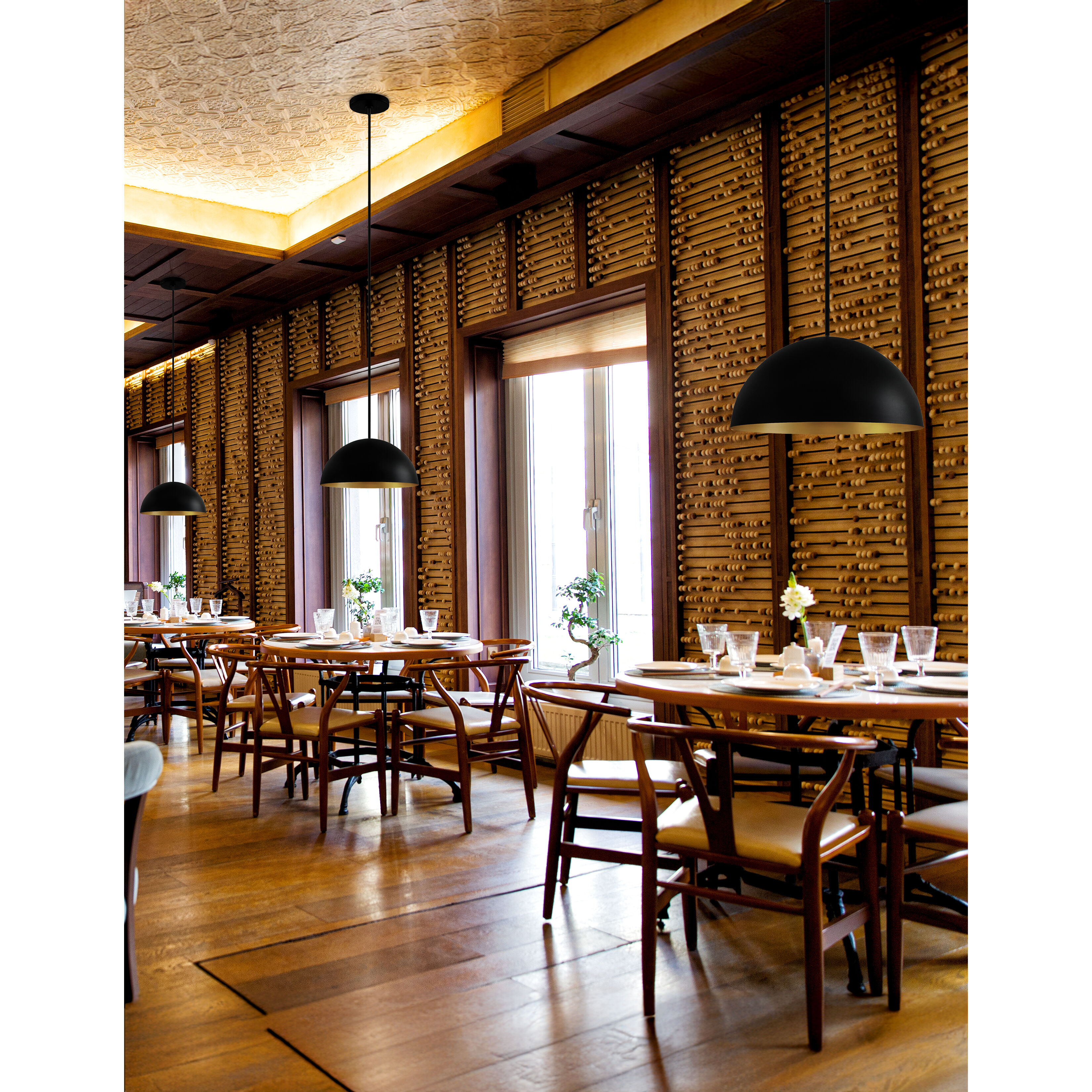 Elias 3 Light 17.75 inch Matte Black Pendant Ceiling Light