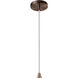 Radiance Collection - Flare LED 11.75 inch Bisque and Dark Bronze Pendant Ceiling Light in Dedicated LED, White, Form+Finish+Function