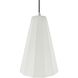 Radiance Collection - Fluted 1 Light 9 inch Bisque Pendant Ceiling Light in Polished Chrome, Black Cord, Replaceable Bulb, 9W x 13H, Form+Finish+Function