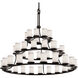 Textile 45 Light 60 inch Matte Black Chandelier Ceiling Light, Choices
