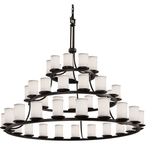 Textile 45 Light 60 inch Matte Black Chandelier Ceiling Light, Choices