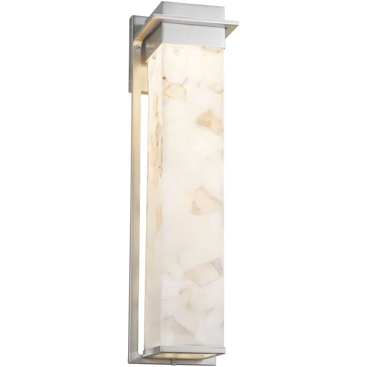 Alabaster Rocks Wall Sconce Wall Light in Brushed Nickel