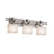 Clouds 3 Light 29 inch Brushed Nickel Vanity Light Wall Light in Rectangle, Incandescent