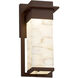 Alabaster Rocks 12 inch Brushed Nickel Outdoor Wall Sconce