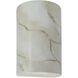 Ambiance 1 Light 7.75 inch Carrara Marble Wall Sconce Wall Light in Incandescent, Large
