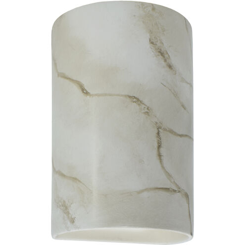 Ambiance 1 Light 7.75 inch Carrara Marble Wall Sconce Wall Light in Incandescent, Large