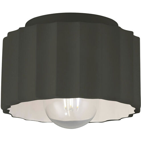 Radiance Collection 1 Light 8 inch Pewter Green Flush-Mount Ceiling Light
