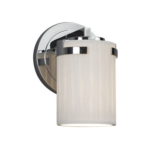 Limoges Wall Sconce Wall Light in Polished Chrome, Bamboo, Incandescent