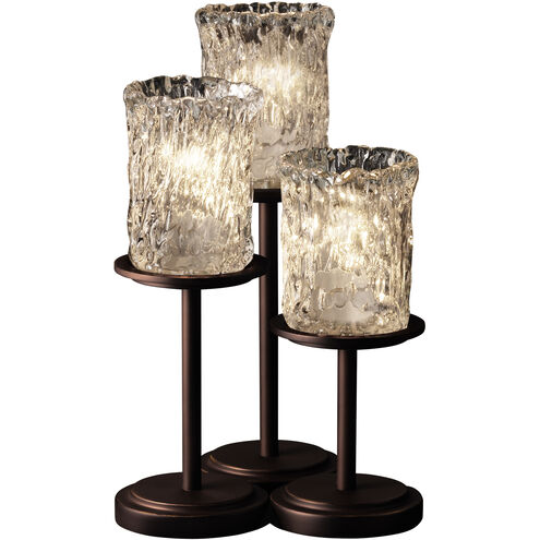 Veneto Luce 16 inch 60 watt Dark Bronze Table Lamp Portable Light in Clear Textured (Veneto Luce), Incandescent