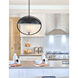 Fusion 1 Light 20 inch Matte Black and Opal Pendant Ceiling Light
