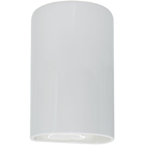 Ambiance 1 Light 9.5 inch Gloss White Outdoor Wall Sconce in Incandescent, Gloss White/Gloss White