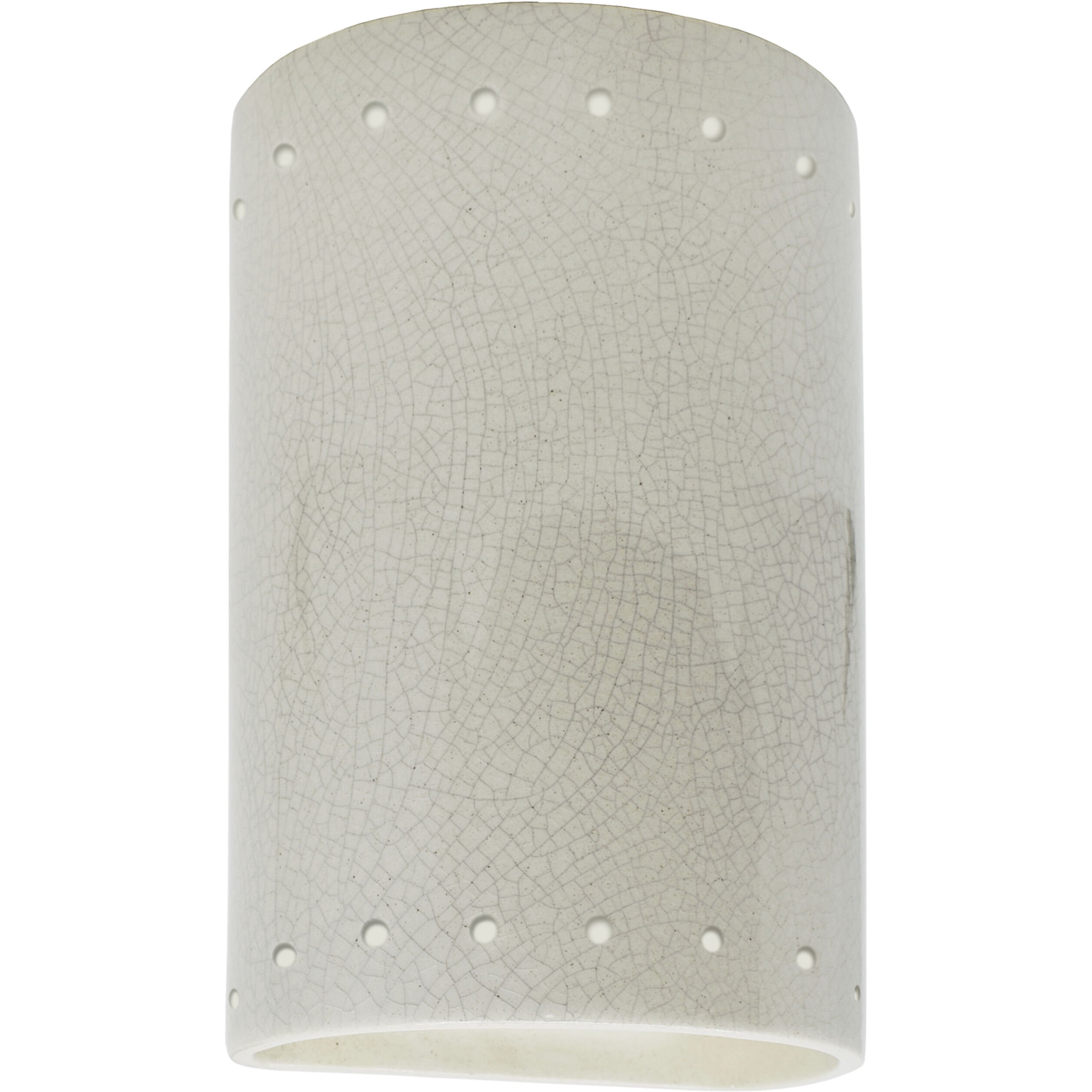 Ambiance Cylinder LED 5.75 inch White Crackle Wall Sconce Wall Light, Small