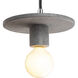 Radiance Collection 1 Light 8 inch Concrete Pendant Ceiling Light