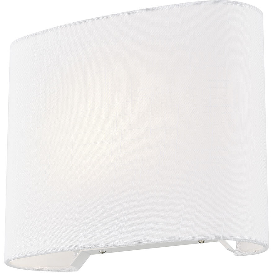 Textile Collection 1 Light 12 inch White ADA Wall Sconce Wall Light