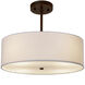 Textile LED 18 inch Dark Bronze Pendant Ceiling Light