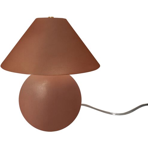 Portable 12 inch 120.00 watt Canyon Clay and Brushed Brass Portable Lamp Portable Light
