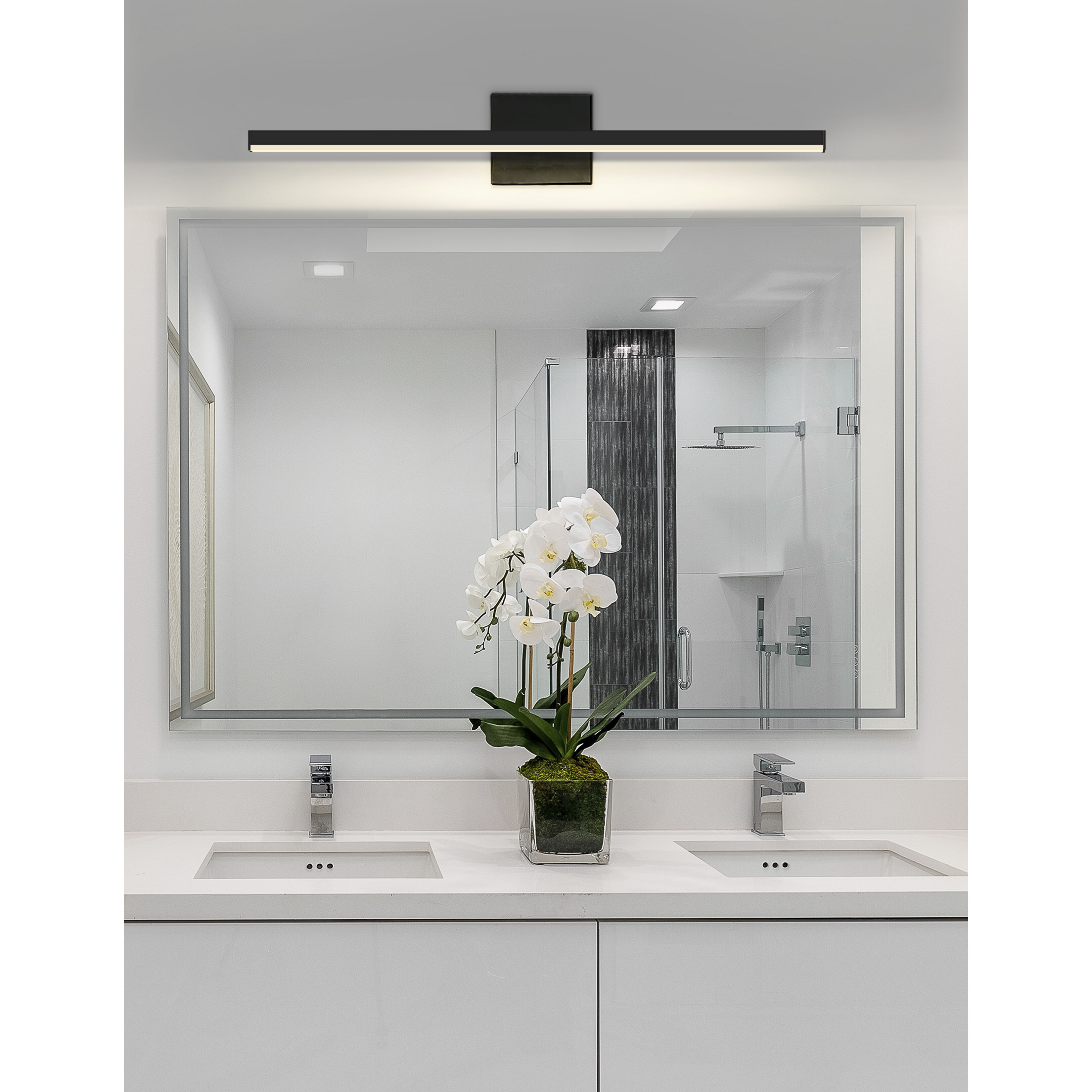 Lineari 1 Light 32 inch Matte Black Bath Vanity Light Wall Light