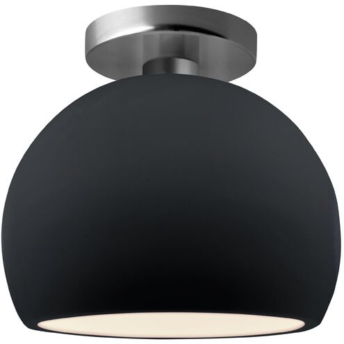 Radiance LED 7 inch Gloss Black and Matte White and Brushed Nickel Semi Flush Ceiling Light